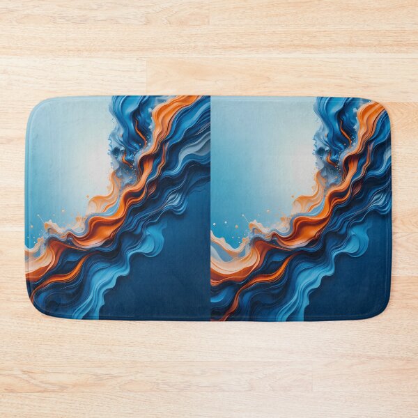 Item preview, Fantasy Orange Blue Paint Vibrant Fusion Colors Art designed and sold by ART ATTACK ZONE.