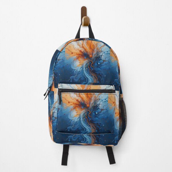 Item preview, Splash Orange Blue Vibrant Fusion Colors Emotions Art designed and sold by ART ATTACK ZONE.