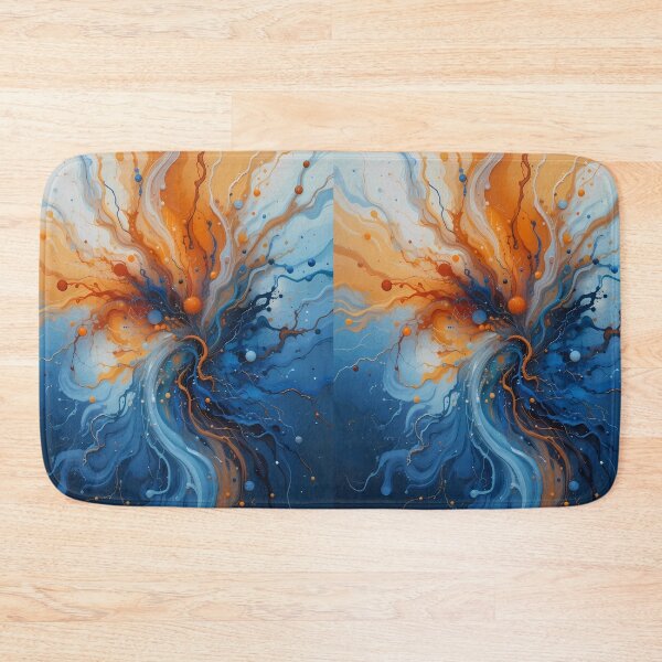 Item preview, Splash Orange Blue Vibrant Fusion Colors Emotions Art designed and sold by ART ATTACK ZONE.