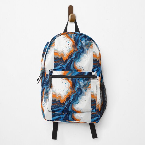 Item preview, Time Orange Blue Vibrant Fusion Colors Emotions Art designed and sold by ART ATTACK ZONE.