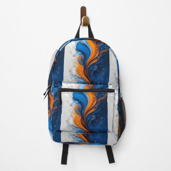 Item preview, Geometric Orange Blue Vibrant Fusion Colors Emotions Art designed and sold by ART ATTACK ZONE.