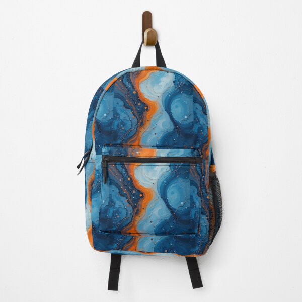 Item preview, Way Orange Blue Paint Vibrant Fusion Colors Art designed and sold by ART ATTACK ZONE.