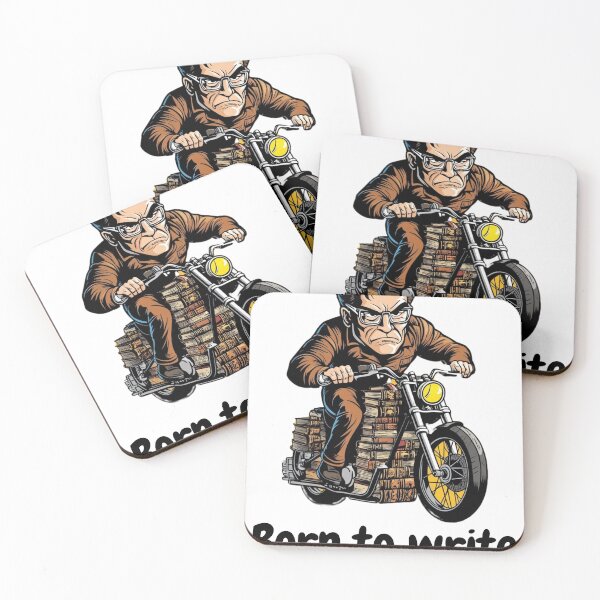 Item preview, Born to Write – Biker Writer on Book Motorcycle designed and sold by SedaWear.