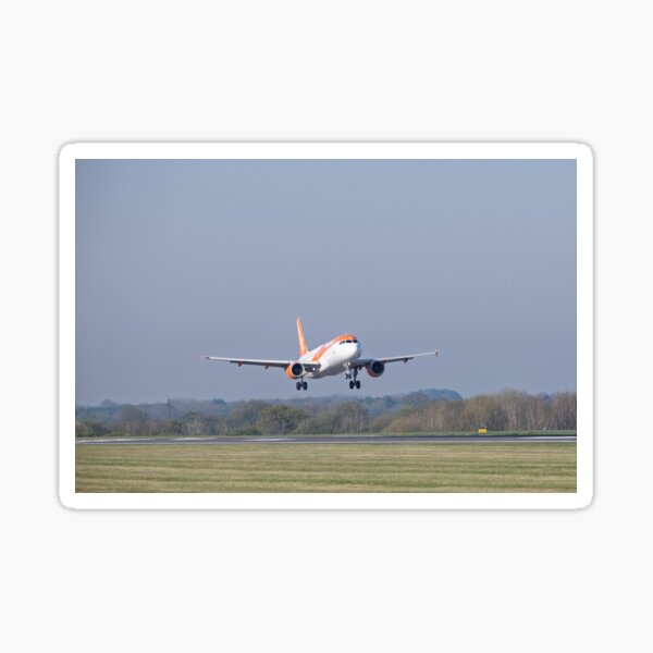 easyJet Airbus A320 HB-JZX BSL to MAN Sticker
