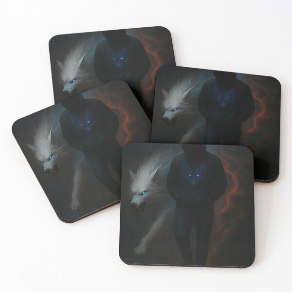 Item preview, Mystic Hooded Figure and Spirit Wolf in Darkness designed and sold by Amr Siam.