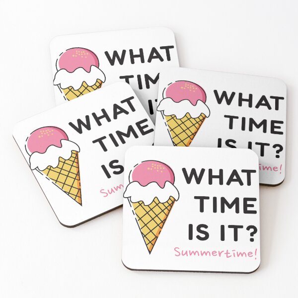 Item preview, What Time Is It? Summer Time Ice Cream Sticker designed and sold by alemarcolini.
