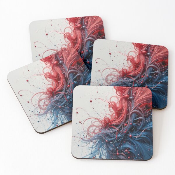 Item preview, Surreal Red Blue Good Vibes Fusion Colors Art designed and sold by ART ATTACK ZONE.