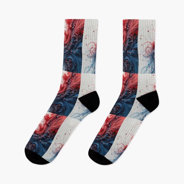 Item preview, Surreal Red Blue Good Vibes Fusion Colors Art designed and sold by ART ATTACK ZONE.