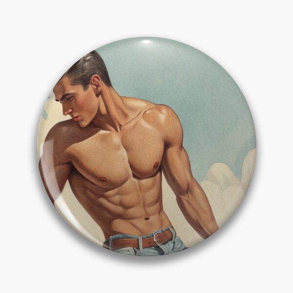 Item preview, Pin-up male in jeans posing 2 designed and sold by gayishdesign.