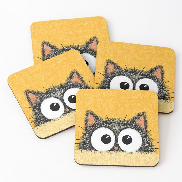 Item preview, Delicate Cat Drawing with Big Round Eyes designed and sold by Piotrek0001.