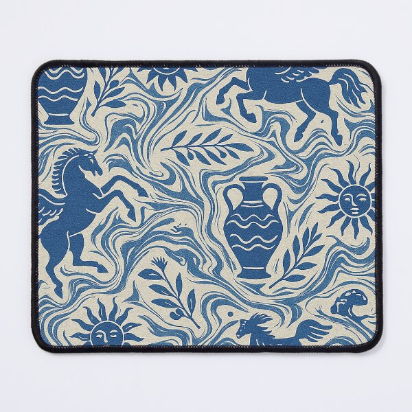 Item preview, Mythical Blue Unicorn Vintage Tapestry Design designed and sold by weirdfishes123.
