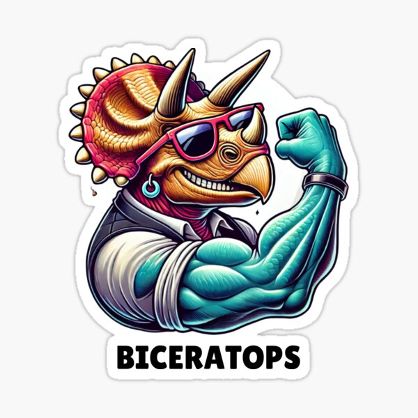 Item preview, Biceratops – Bodybuilding Triceratops with Style designed and sold by SedaWear.