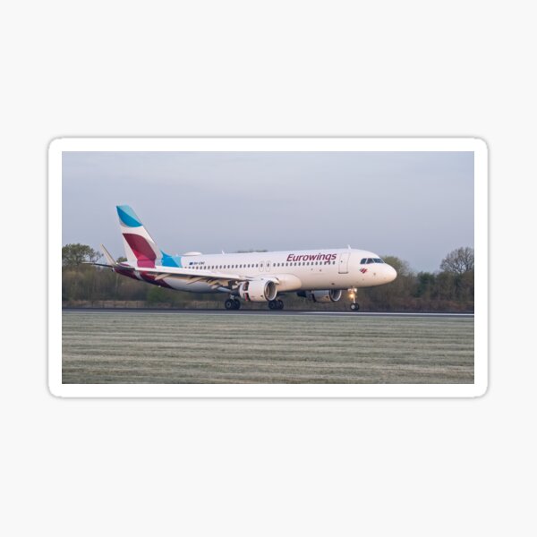 Eurowings Airbus A320-214 9H-EWG from MAN to DUS Sticker