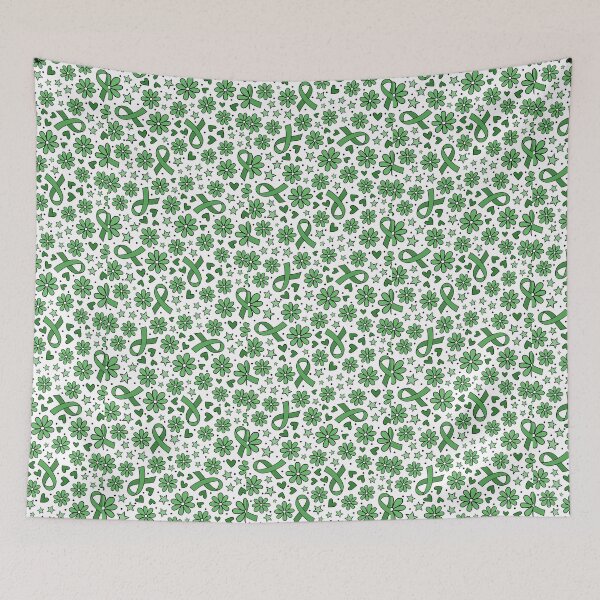 Item preview, Green Awareness Ribbon Floral designed and sold by KrisInStitches.