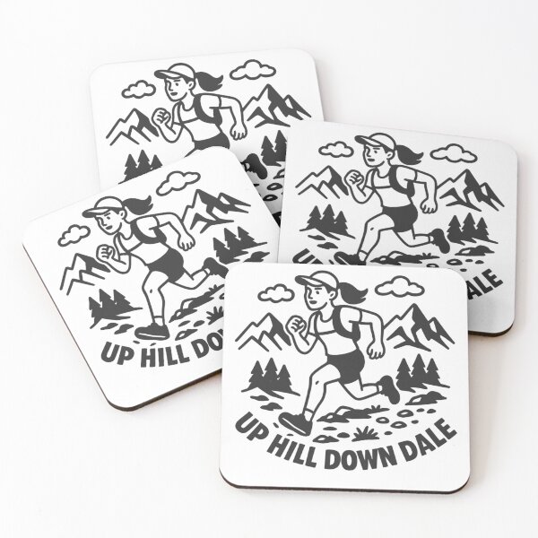 Item preview, Female Fell Runner Up Hill Down Dale designed and sold by Messy Pressy.