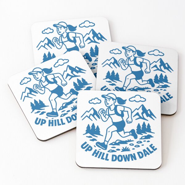 Item preview, Female Fell Runner Up Hill Down Dale designed and sold by Messy Pressy.