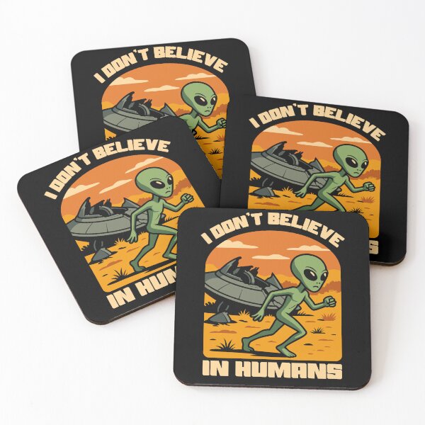 Item preview, Funny Alien Escape – I Don’t Believe in Humans Sci-Fi Design designed and sold by Serbin.