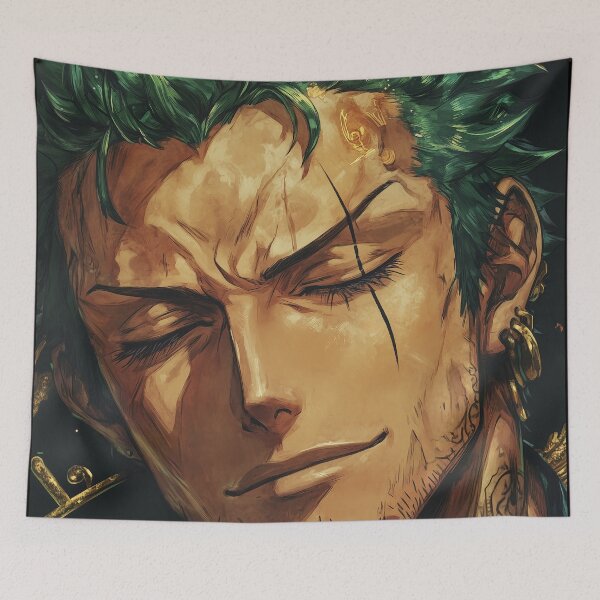 Item preview, Portrait of a Swordsman - Zoro Glam in Green designed and sold by KokoroCreations.