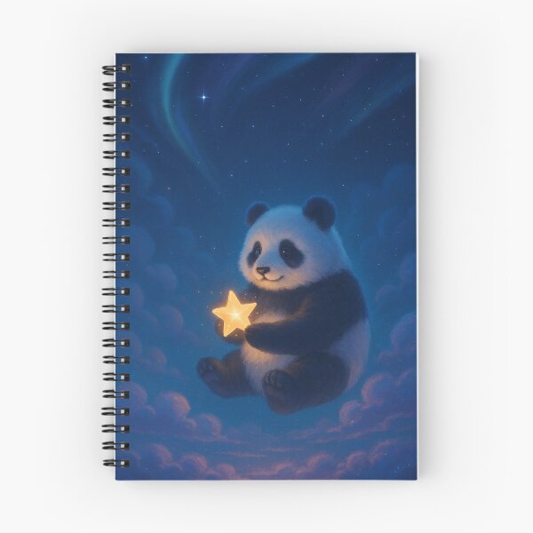 Item preview, Star Hug – Cute Celestial Panda Holding a Glowing Star designed and sold by Patternicity.