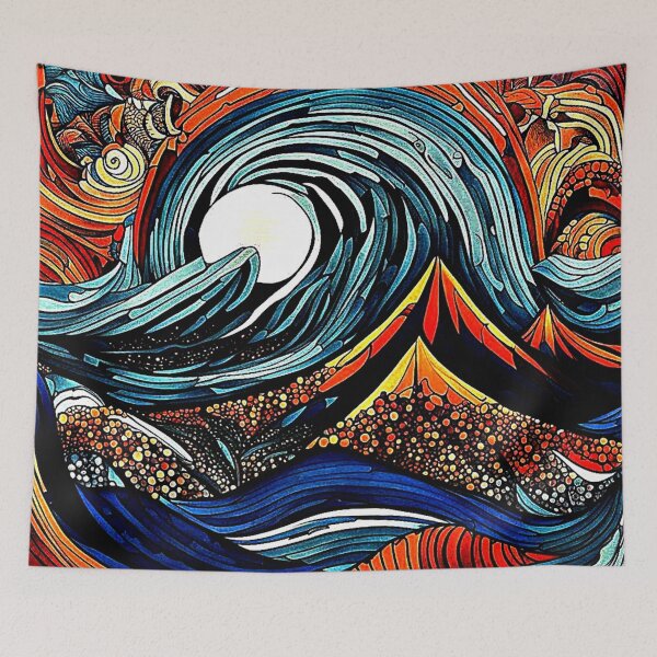 Item preview, Sea Mounts in stormy sea designed and sold by George Hutton Hunter.