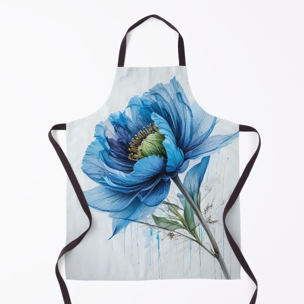 Item preview, Blue Flower - Poppy Mixed Media Art designed and sold by LumiAnCreations.