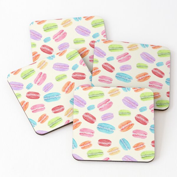 Item preview, Macaron Rain – Cute Pastel Dessert Pattern designed and sold by Katherine Ann.