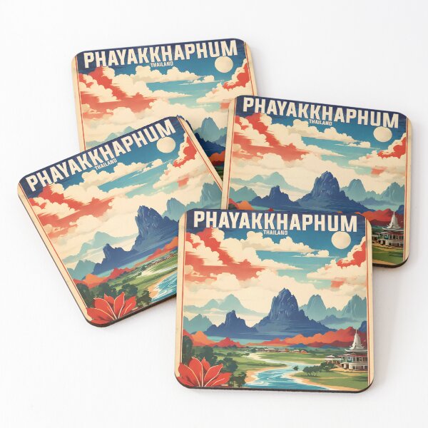 Item preview, Phayakkhaphum Thailand Vintage Retro Travel Tourism designed and sold by TravelersGems.