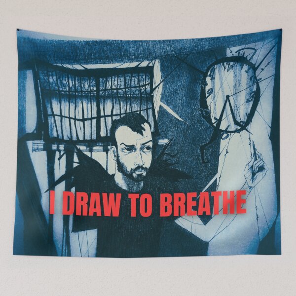 Item preview, I Draw to Breathe – Blue Version designed and sold by Anomaly Effect.