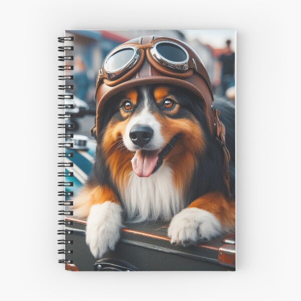 Item preview, Australian Shepherd Dog on Motorcycle designed and sold by SRBWorld.
