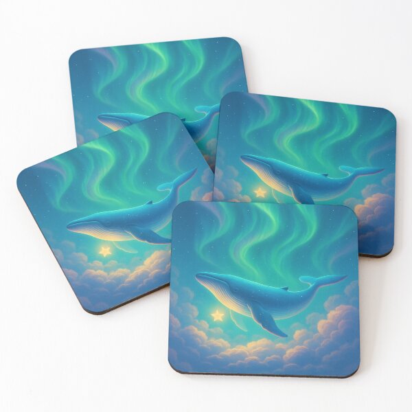 Item preview, Aurora Drift – Surreal Whale Floating Above the Clouds designed and sold by Patternicity.