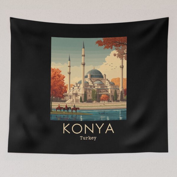 Item preview, A Vintage Travel Art of Konya - Turkey  designed and sold by GoodOldVintage.
