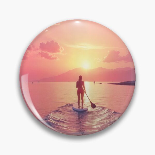 Item preview, Sunset SUP Vibes | Paddleboarder at Golden Hour designed and sold by Emilia-Design.