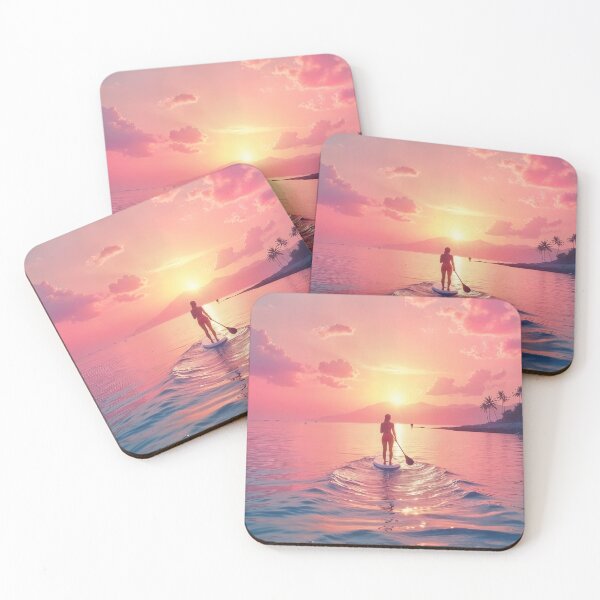 Item preview, Sunset SUP Vibes | Paddleboarder at Golden Hour designed and sold by Emilia-Design.