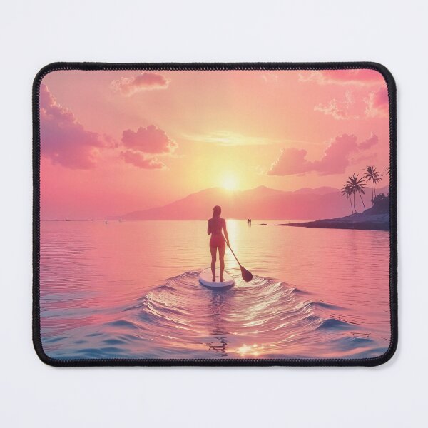Item preview, Sunset SUP Vibes | Paddleboarder at Golden Hour designed and sold by Emilia-Design.