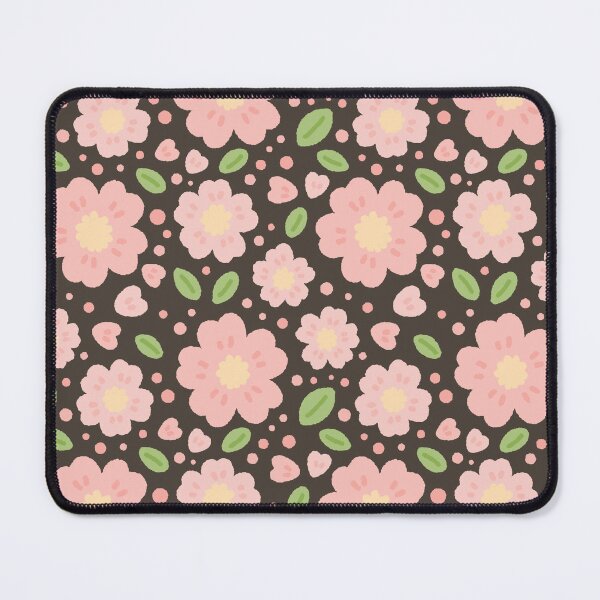 Item preview, Cherry blossom pattern on black background designed and sold by babyandbunny.