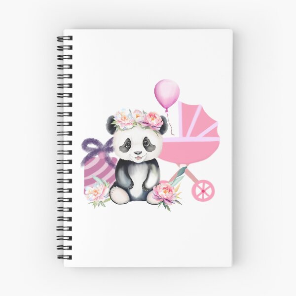 Item preview, Congratulations New Baby Panda With Peonies, Stroller, Gift designed and sold by daphsam.