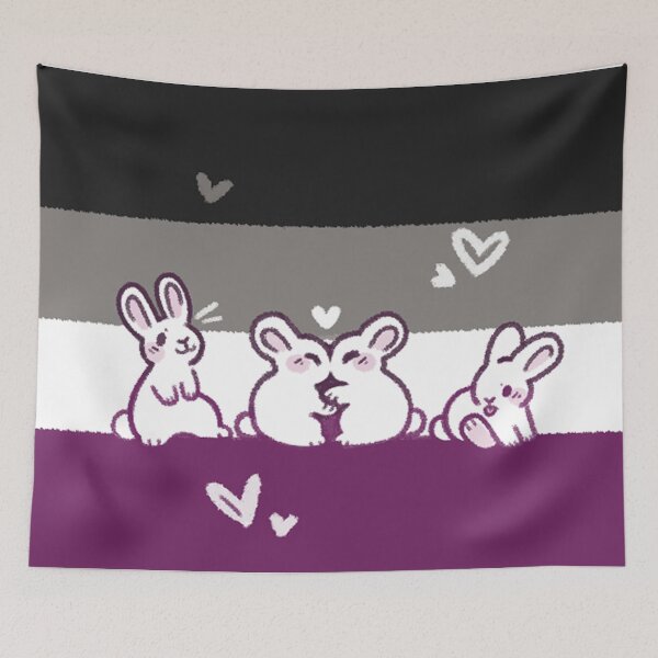 Item preview, Asexual Bunny Pride Flag designed and sold by starsleeps.