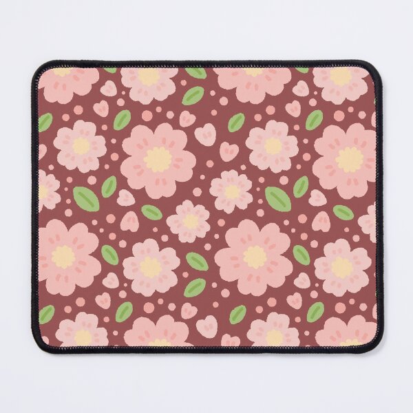 Item preview, Cherry blossom pattern on red background designed and sold by babyandbunny.