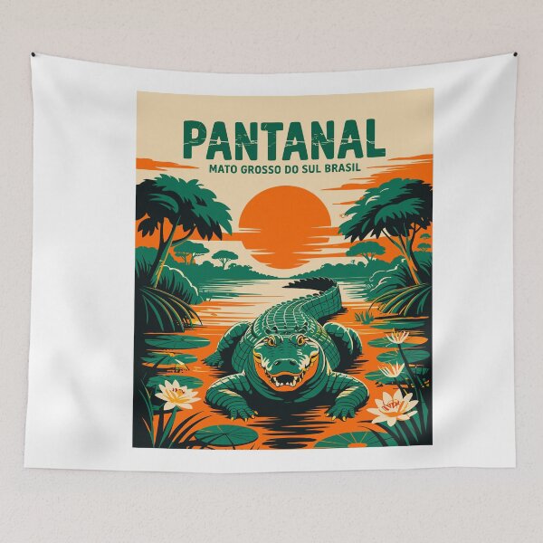 Item preview, Pantanal Crocodile, Brazil  – Wildlife & Nature-Inspired Design designed and sold by paulo silveira.