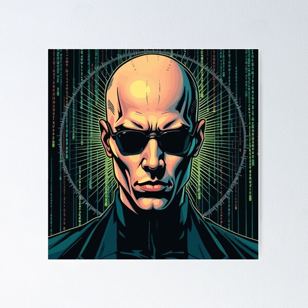 Artikel-Vorschau von Morpheus T-Shirt – The Matrix Sci-Fi Icon Merch, designt und verkauft von Mad Factory Designs.
