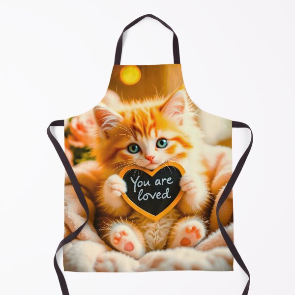 Item preview, Purr-fectly Precious: Affectionate Kitten Holding "You are loved" Message designed and sold by Fantabulous.