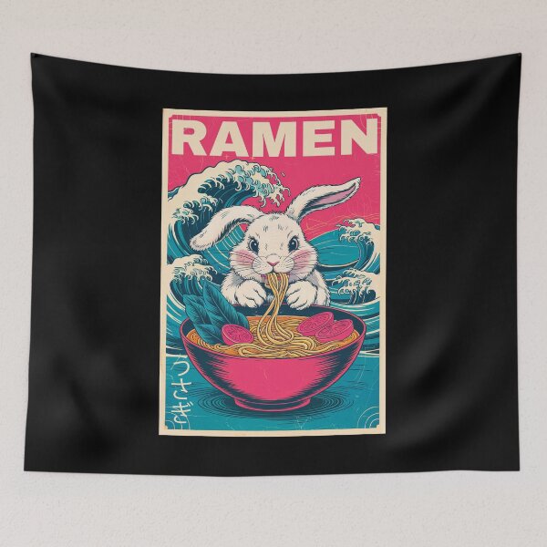 Item preview, Easter Bunny Ramen Noodles Rabbit Japanese Anime Style Graphic designed and sold by Damcoc.