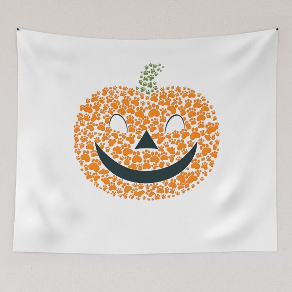 Item preview, Spooky Pumpkin Dog Cat Paw Print Jack O'Lantern Women Kids designed and sold by clothesy7.