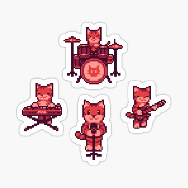 Cat Band Multipack Sticker