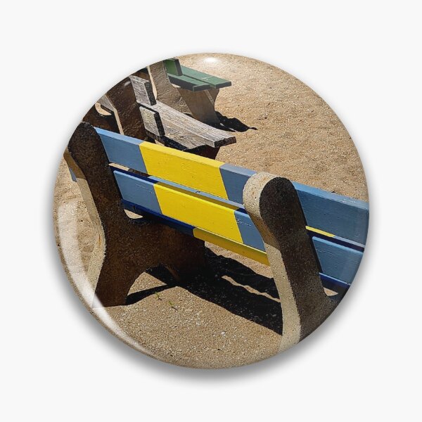 Item preview, Colorful benches on the beach designed and sold by Raineylanes.