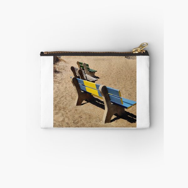 Item preview, Colorful benches on the beach designed and sold by Raineylanes.
