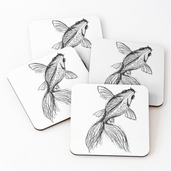 Item preview, Goldfish ballpoint pen drawing designed and sold by byBenci.