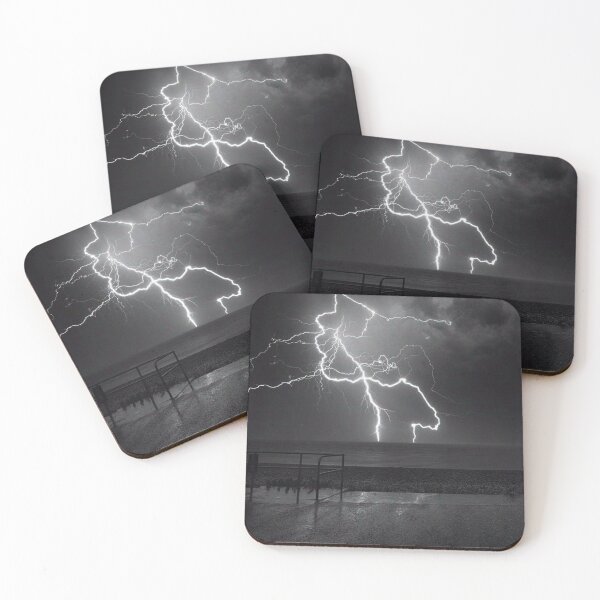 Item preview, Dark skies Lightning Strike over the Sea designed and sold by Fearless-Fox.