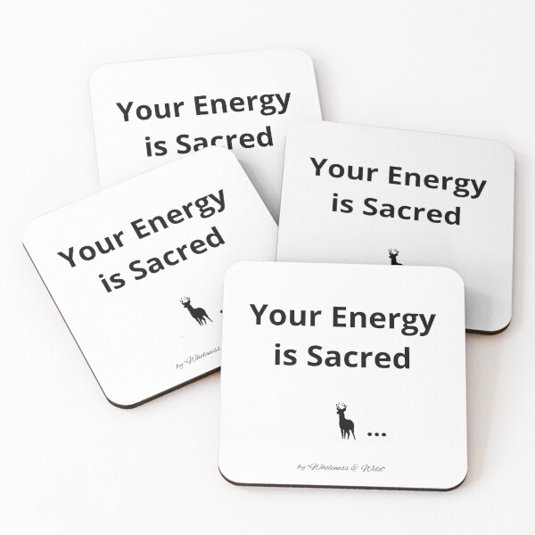Item preview, "Your Energy is Sacred" — Spiritual Minimalist Quote Design designed and sold by Wholeness-Wild.
