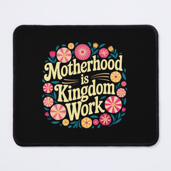 Item preview, Motherhood is Kingdom Work | Vintage Floral Retro Poster designed and sold by MotivaChic.